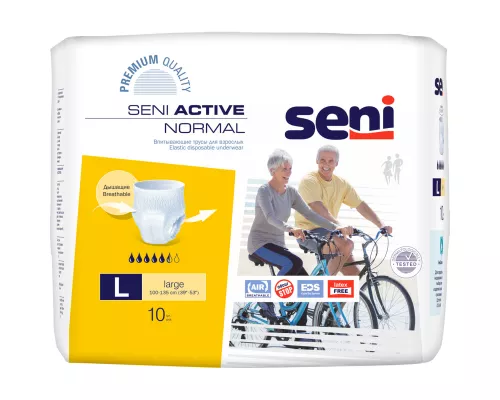 Seni Active Normal, подгузники-трусы для взрослых, размер L, тип 3, №10 | интернет-аптека Farmaco.ua