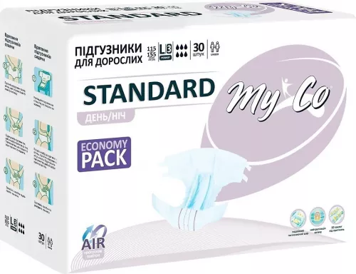 MyCo Standard, підгузки, для дорослих, розмір L/3, №30 | интернет-аптека Farmaco.ua