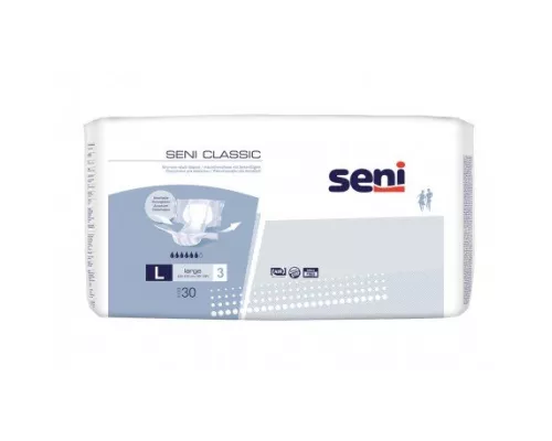 Seni Classic, підгузки для дорослих, розмір L, тип 3, №30 | интернет-аптека Farmaco.ua
