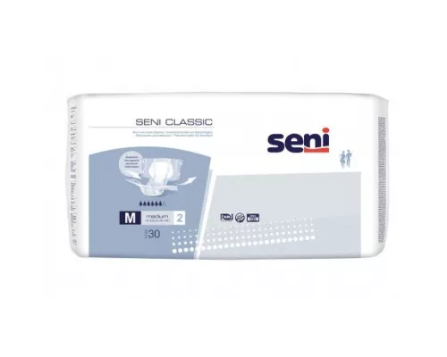 Seni Classic, підгузки для дорослих, розмір M, тип 2, №30 | интернет-аптека Farmaco.ua