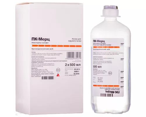 ПК-Мерц, розчин для інфузій, 0.4 мг/мл, флакон 500 мл, №2 | интернет-аптека Farmaco.ua
