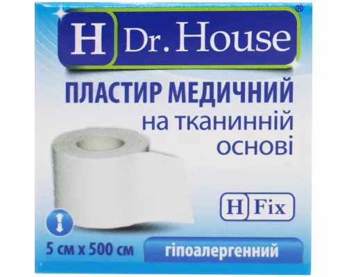 H Dr. House, пластир, на тканинній основі, 5 см x 500 см, №1 | интернет-аптека Farmaco.ua