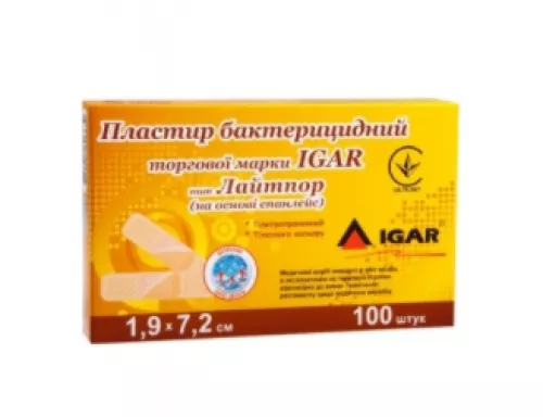 Igar, пластырь лайтпор, бактерицидный, 1.9 х 7.2 см | интернет-аптека Farmaco.ua