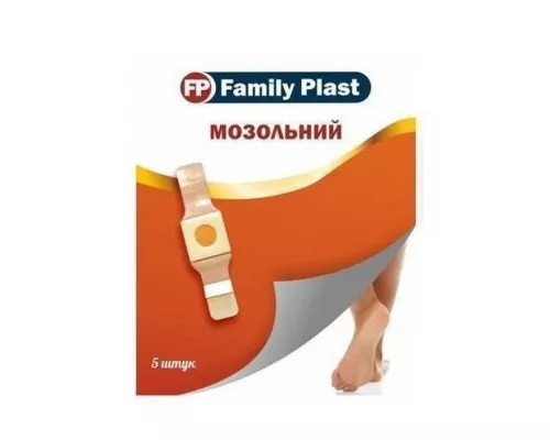 Family Plast, пластир мозольний, 2 см х 6 см, №5 | интернет-аптека Farmaco.ua