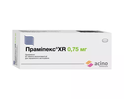Праміпекс® XR, таблетки пролонгованої дії, 0.75 мг, №30 | интернет-аптека Farmaco.ua