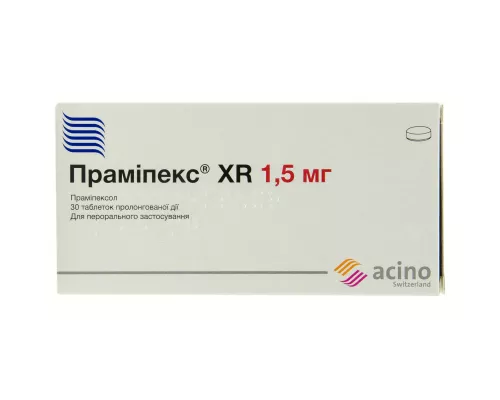 Праміпекс® XR, таблетки пролонгованої дії, 1.5 мг, №30 | интернет-аптека Farmaco.ua