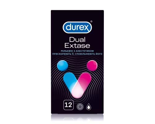 Durex Dual Extase, презервативи, №12 | интернет-аптека Farmaco.ua