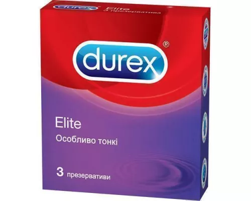 Durex Elite, презервативи, тонкі з додатковою змазкою, №3 | интернет-аптека Farmaco.ua