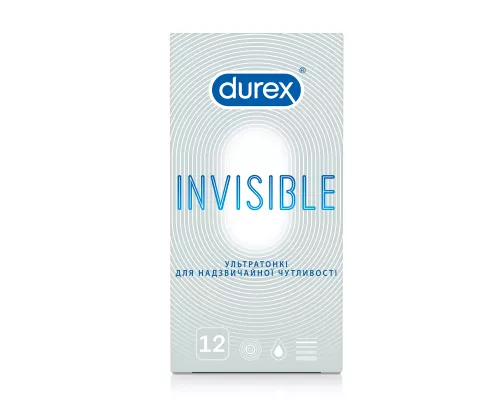Durex Invisible, презервативи ультратонкі, №12 | интернет-аптека Farmaco.ua