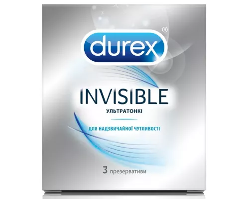 Durex Invisible, презервативи ультратонкі, №3 | интернет-аптека Farmaco.ua