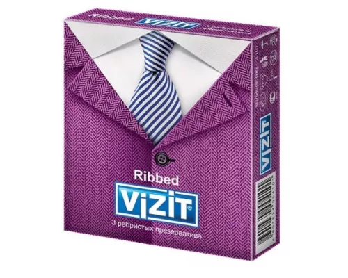 Презервативы Vizit ребристые с кольцами, №3 | интернет-аптека Farmaco.ua