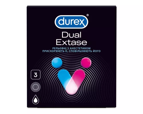 Durex Dual Extase, презервативы, №3 | интернет-аптека Farmaco.ua