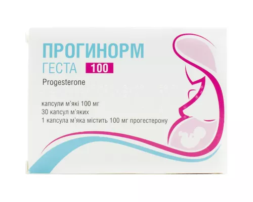 Прогинорм Геста, капсулы мягкие, 100 мг, №30 | интернет-аптека Farmaco.ua