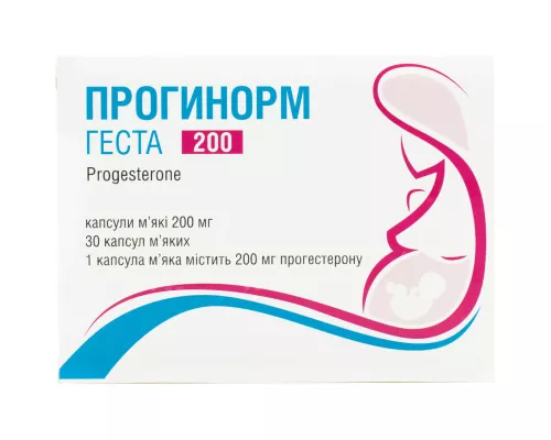 Прогинорм Геста, капсули м'які, 200 мг, №30 | интернет-аптека Farmaco.ua