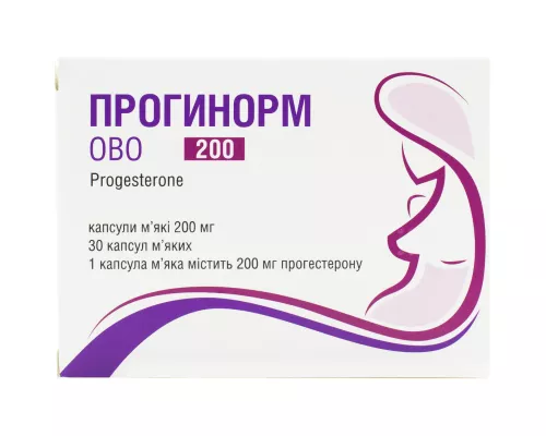 Прогинорм Ово, капсули м'які, 200 мг, №30 | интернет-аптека Farmaco.ua