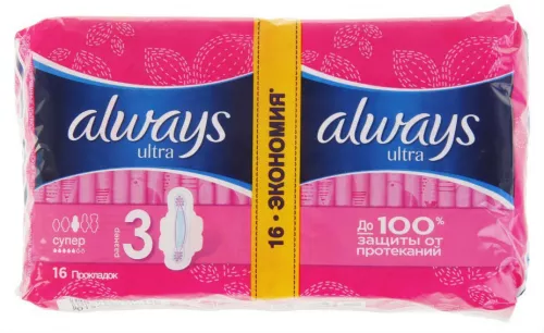 Always Duo Ultra super, прокладки, №16 | интернет-аптека Farmaco.ua