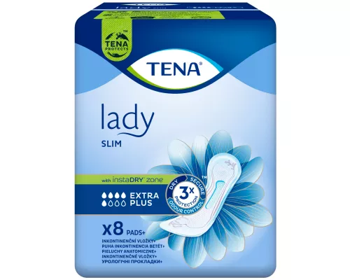 Tena Lady Slim Extra Plus, прокладки урологические, №8 | интернет-аптека Farmaco.ua