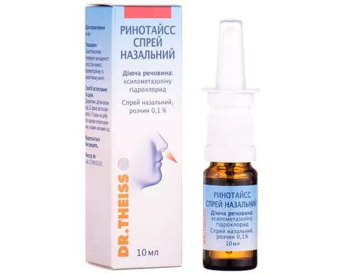Ринотайсс, спрей назальний, розчин, 0.1%, флакон 10 см | интернет-аптека Farmaco.ua