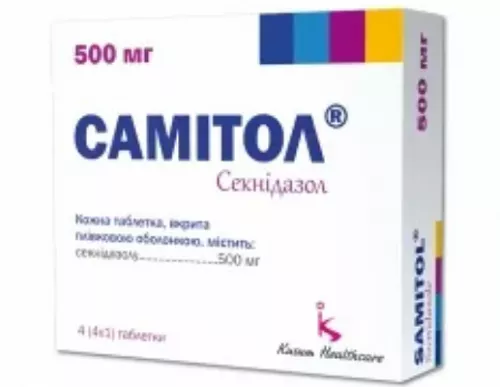 Самітол®, таблетки вкриті плівковою оболонкою, 500 мг, №4 | интернет-аптека Farmaco.ua