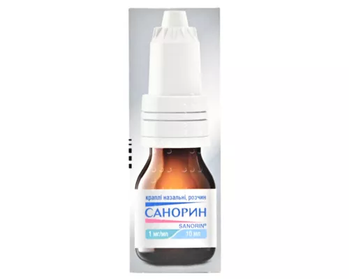 Санорин, капли назальные, 10 мл, 0.1% | интернет-аптека Farmaco.ua