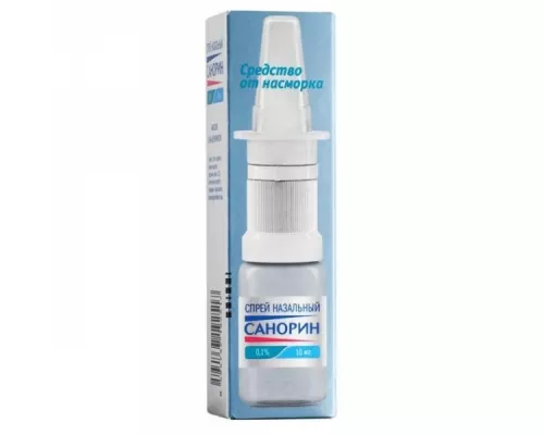 Санорин, спрей назальный, 10 мл, 0.1% | интернет-аптека Farmaco.ua