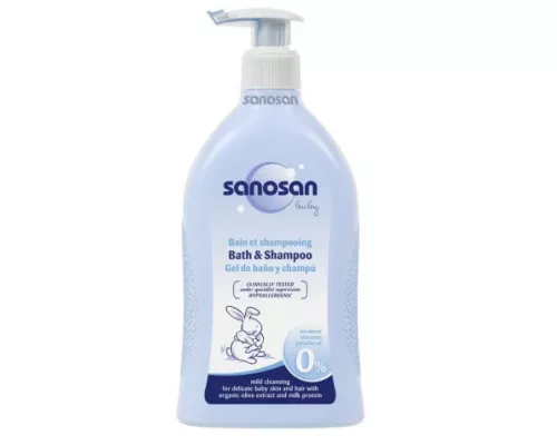 Sanosan Baby, шампунь-гель для купания 2 в 1 детский, 500 мл | интернет-аптека Farmaco.ua