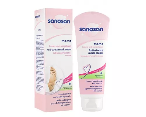 Sanosan Mama, крем от растяжек для беременных, 100 мл | Farmaco.ua Sanosan Mama, крем от растяжек для беременных, 100 мл | интернет-аптека Farmaco.ua
