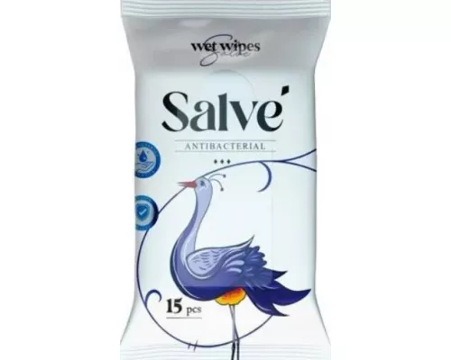 Salve, салфетки влажные антибактериальные, №15 | интернет-аптека Farmaco.ua