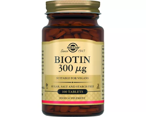 Solgar Біотин, таблетки, 300 мкг, №100 | интернет-аптека Farmaco.ua