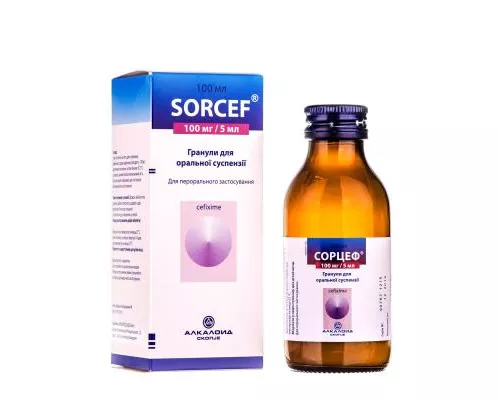 Сорцеф®, гранулы для приготовления оральной суспензии, флакон 100 мл | интернет-аптека Farmaco.ua