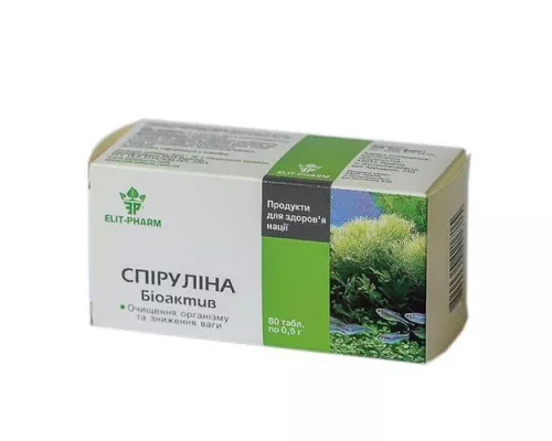 Спіруліна Біоактив, таблетки, 0.5 г, №80 | интернет-аптека Farmaco.ua