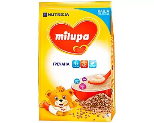 Milupa, суха молочна каша, гречана швидкорозчинна, з 4+ місяців, 210 г | интернет-аптека Farmaco.ua