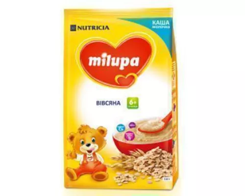 Milupa, суха молочна каша, вівсяна швидкорозчинна, з 6+ місяців, 210 г | интернет-аптека Farmaco.ua