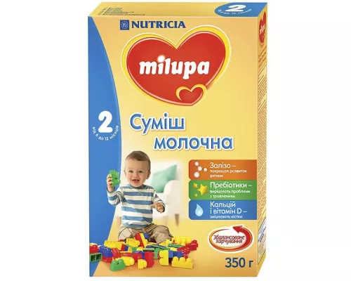 Milupa 2, суха молочна суміш, 350 г | интернет-аптека Farmaco.ua