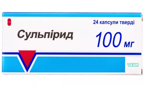Сульпірид, капсули 100 мг, №24 | интернет-аптека Farmaco.ua