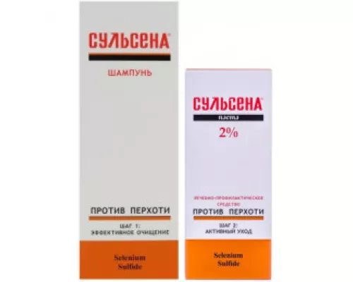 Сульсена, шампунь-пілінг проти лупи, 150 мл + Сульсена, паста, туба 75 мл, 2% | интернет-аптека Farmaco.ua