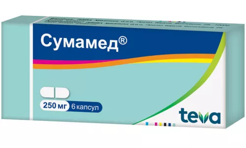 Сумамед®, капсули 250 мг, №6 | интернет-аптека Farmaco.ua