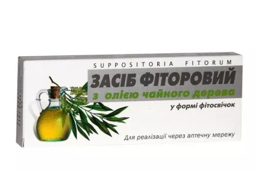 Свічки Фіторові, вагінально-ректальні з олією чайного дерева широкого спектру дії, №10 | интернет-аптека Farmaco.ua