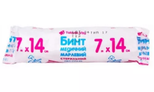 Tabula Vita, бинт, медичний марлевий стерильний, тип 17, 7 м х 14 см | интернет-аптека Farmaco.ua