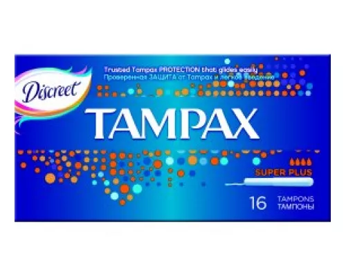 Тампоны Tampax CEF, с более гладким аппликатором, super duo, №16 | интернет-аптека Farmaco.ua