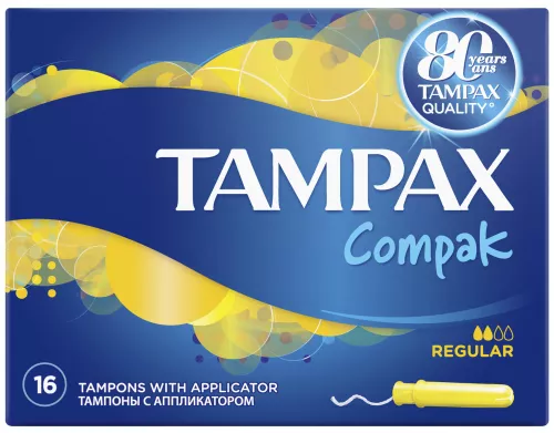 Тампоны Tampax Compak, regular, №16 | интернет-аптека Farmaco.ua