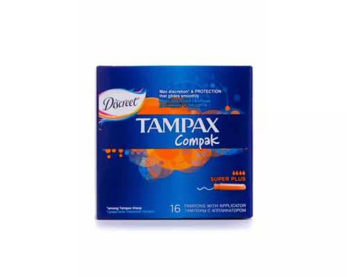 Тампони Tampax Compak, super plus, №16 | интернет-аптека Farmaco.ua