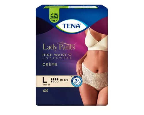 Tena Lady Pants Plus, труси урологічні для дорослих, кремові, розмір L, №8 | интернет-аптека Farmaco.ua