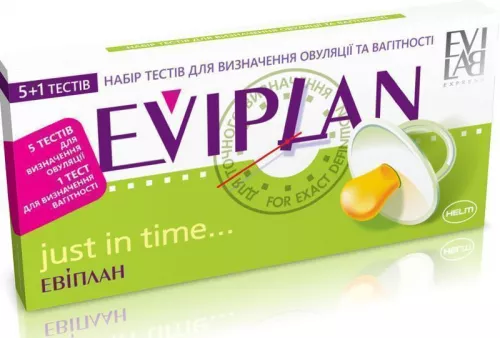 Eviplan, тест для визначення овуляції, №5 + Evitest, тест для визначення вагітності, №1 | интернет-аптека Farmaco.ua