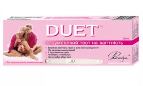 Тест струйный для определения беременности Дуэт, №1 | интернет-аптека Farmaco.ua