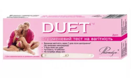 Duet, тест для определения беременности, струйный, №1 | интернет-аптека Farmaco.ua