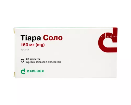 Тіара Соло, таблетки вкриті оболонкою, 160 мг, №28 (14х2) | интернет-аптека Farmaco.ua