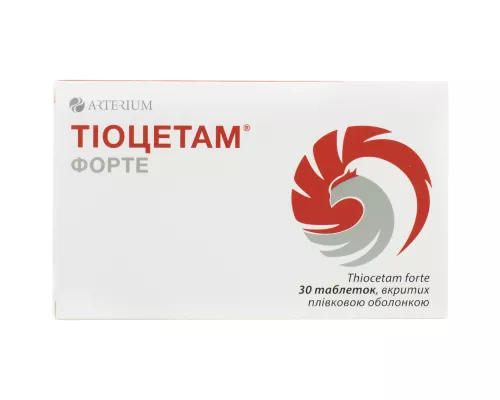 Тіоцетам Форте, таблетки вкриті оболонкою, №30 | интернет-аптека Farmaco.ua