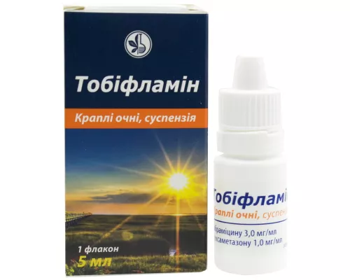 Тобіфламін, краплі очні, суспензія, флакон, 5 мл, №1 | интернет-аптека Farmaco.ua