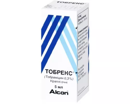 Тобрекс® Дроп-Тейнер®, капли глазные, флакон 5 мл, 0.3% | интернет-аптека Farmaco.ua
